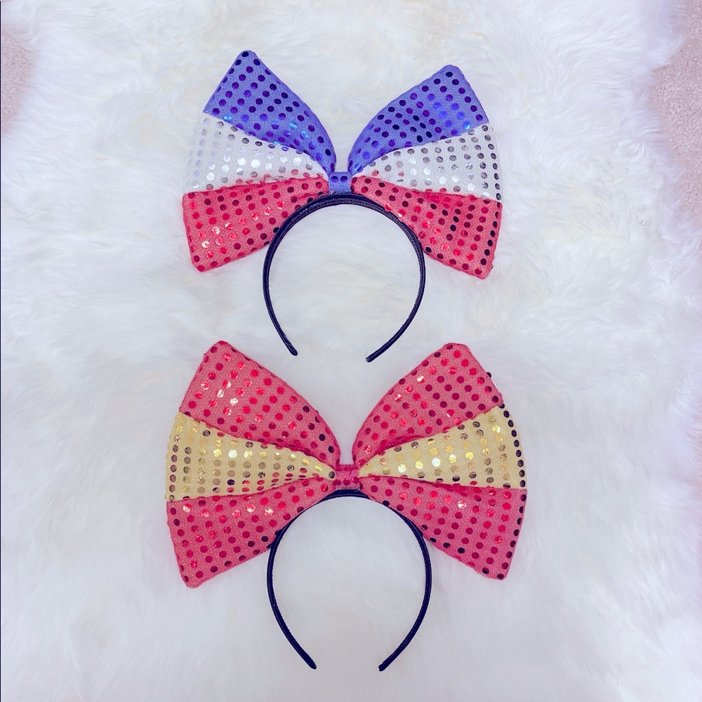 New Sequined Bow ear headbands Set